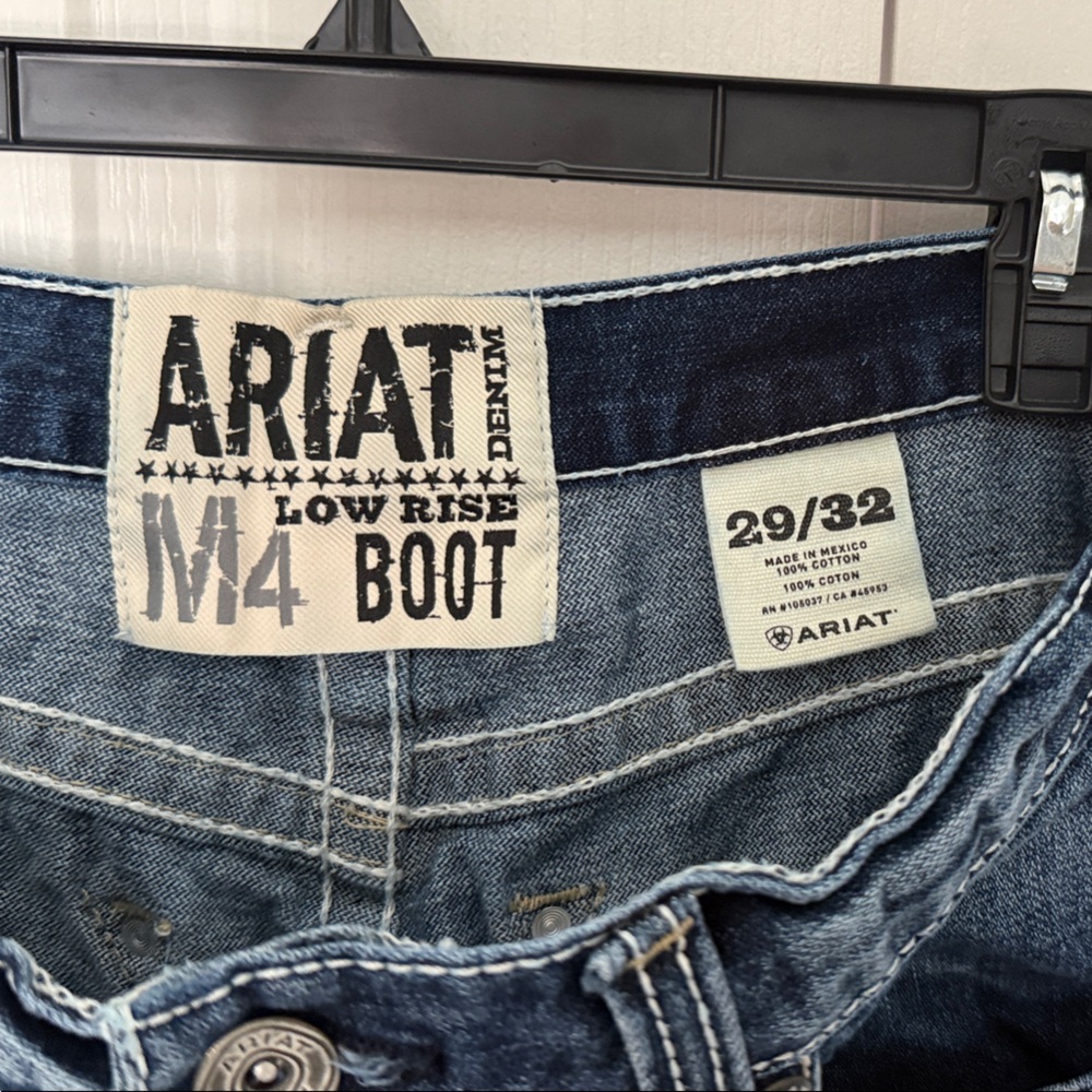 Ariat Men's Dark Blue Bootcut Jeans - Picture 2 of 4